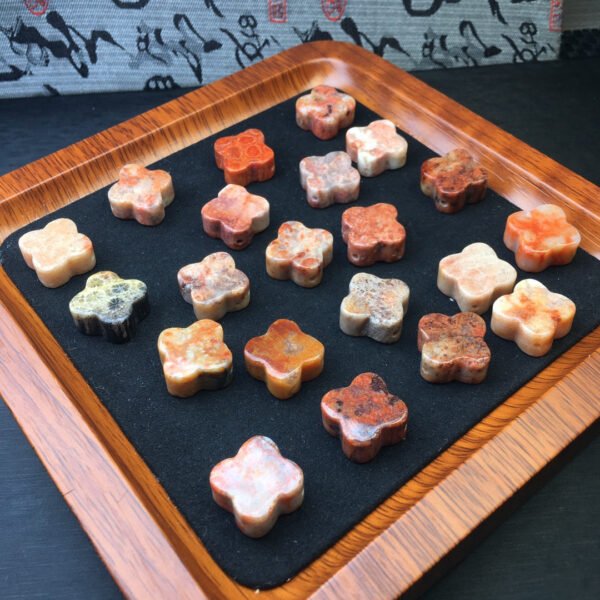 Coral Jade Four Leaf Grass Accessories 💕 Specification 14mm ✨1113002156