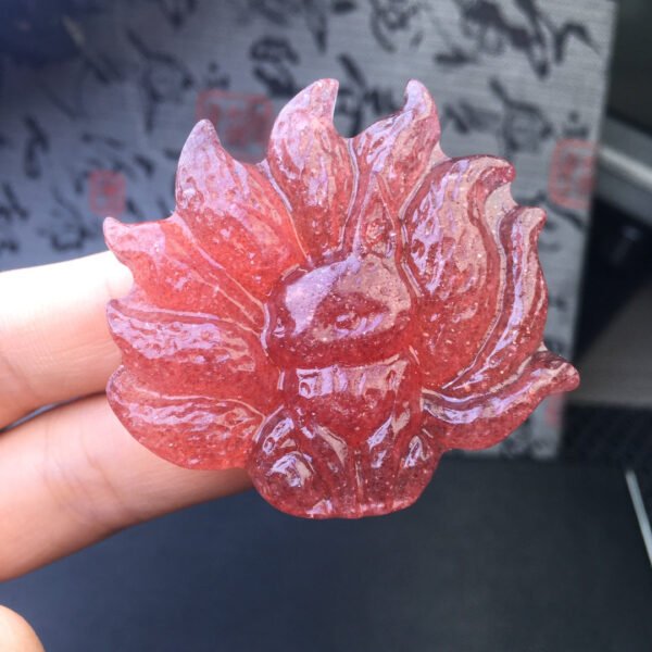 Strawberry Crystal Nine tailed Fox Pendant 💕 Specification 45mm ✨1113017.5122