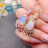 Pure natural dazzling white opal pendant, with a main stone size of 10 * 14mm1113375188