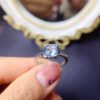 Pure Natural Sea Blue Treasure Ring, Size 6mm Square1114280199