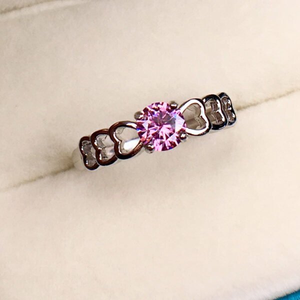 Classic Pink Mosang Diamond Ring, Main Stone Circle 5 * 5mm1114150299