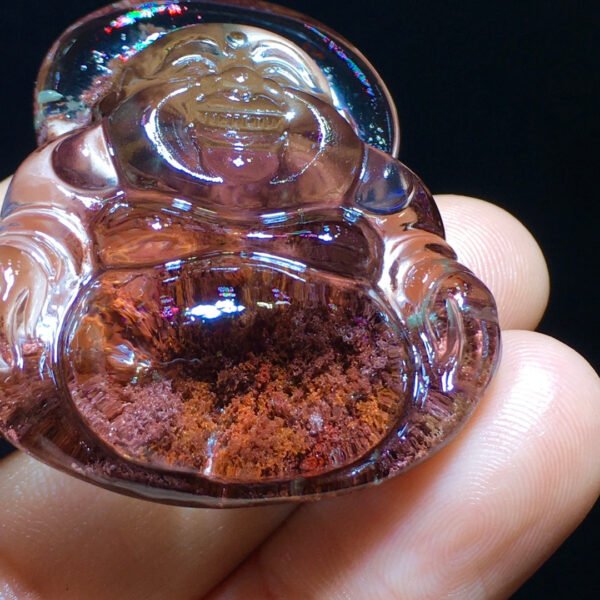 Natural Red Ghost Big Belly Buddha Pendant for men and women, size 40/35.6mm1114248733