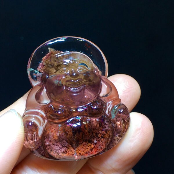 Natural Red Ghost Big Belly Buddha Pendant for men and women, size 40/35.6mm1114248733