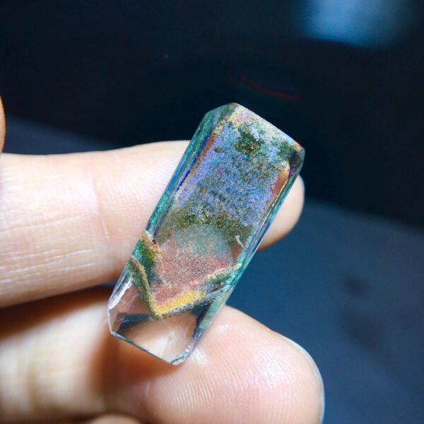 Natural Color Ghost Four Seasons Spring, Summer, Autumn, and Winter Thousand Layer Pyramid Silent Plate Pendant, Size 26.1/11.8mm1114158266