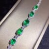 Luxury natural Columbia emerald bracelet, bare stone specification: 3 * 4+3 * 5+4 * 6mm1115399466