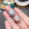 Pure natural dazzling white opal ring, with a main stone size of 8 * 10mm1115190633