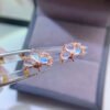 Pure natural moonlight stone earrings, main stone 3 * 4mm1115140844