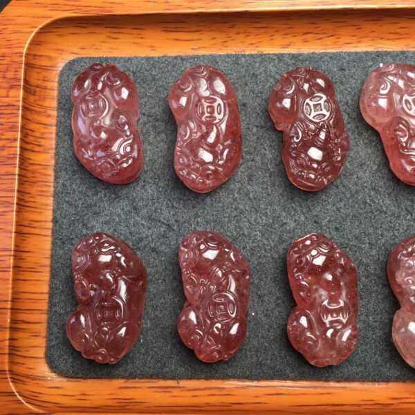 Strawberry crystal pixiu accessory, specification 14.7 × 25.7mm ✨1116015799