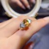 Pure natural yellow crystal ring, main stone 7 * 9mm1116120188