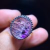 Natural Purple Crystal Super Seven Ring, Size: 13.4/12.3mm1116218799
