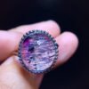Natural Purple Crystal Super Seven Ring, Size: 13.4/12.3mm1116218799