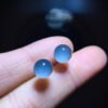 Natural Blue Ghost Blue Sands Full Sky Starlight Treasure Basin Earrings, Specification 7.7mm1116208466