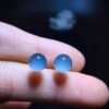 Natural Blue Ghost Blue Sands Full Sky Starlight Treasure Basin Earrings, Specification 7.7mm1116208466