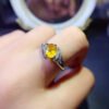 Natural yellow sapphire ring, main stone size 6 * 8mm1117260144