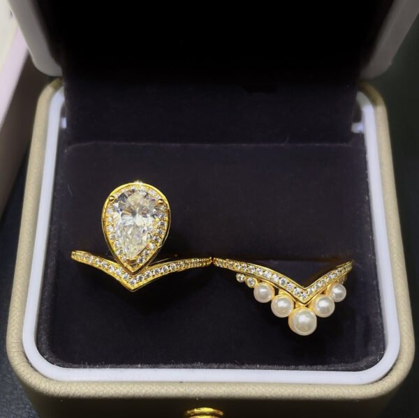 Classic Mosan Diamond Ring, Main Stone 1 Carat, 6 × 9mm1117180599