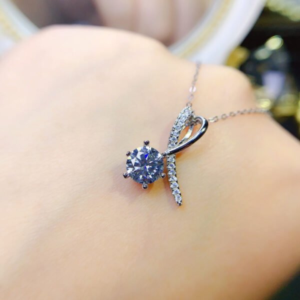 Mosang Diamond Pendant, Main Stone 1 Carat, Round 6.5mm1118110288