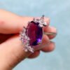 Natural Brazilian amethyst ring, main stone size 10 * 14mm1118140122