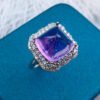 Pure natural Brazilian amethyst ring, main stone 10 * 10mm1118170266