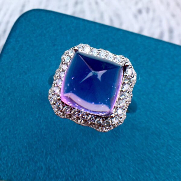 Pure natural Brazilian amethyst ring, main stone 10 * 10mm1118170266