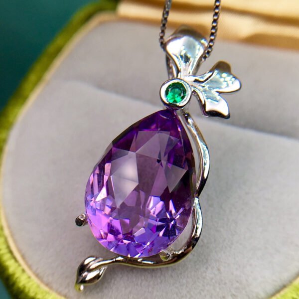 Pure natural Brazilian amethyst pendant, main stone 13 * 18mm1118350122