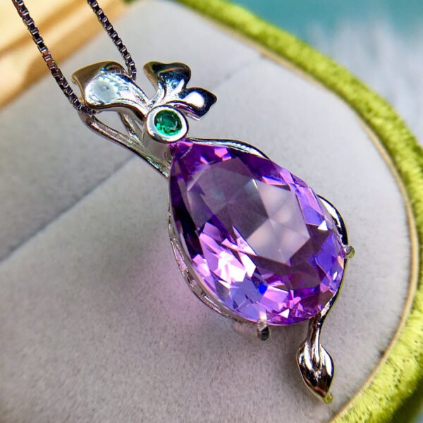 Pure natural Brazilian amethyst pendant, main stone 13 * 18mm1118350122