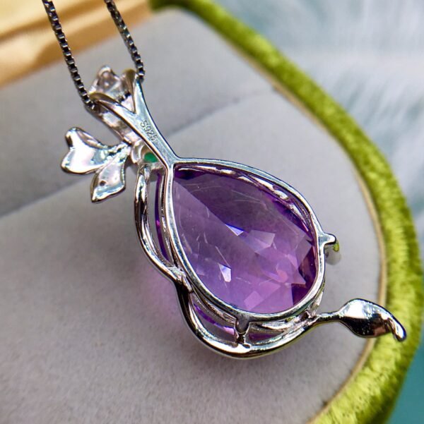 Pure natural Brazilian amethyst pendant, main stone 13 * 18mm1118350122