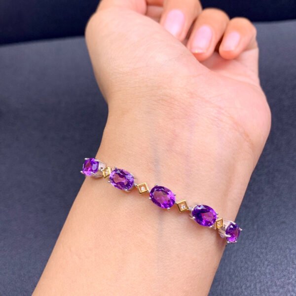 Natural Brazilian amethyst bracelet, main stone 6 * 8     1118180233