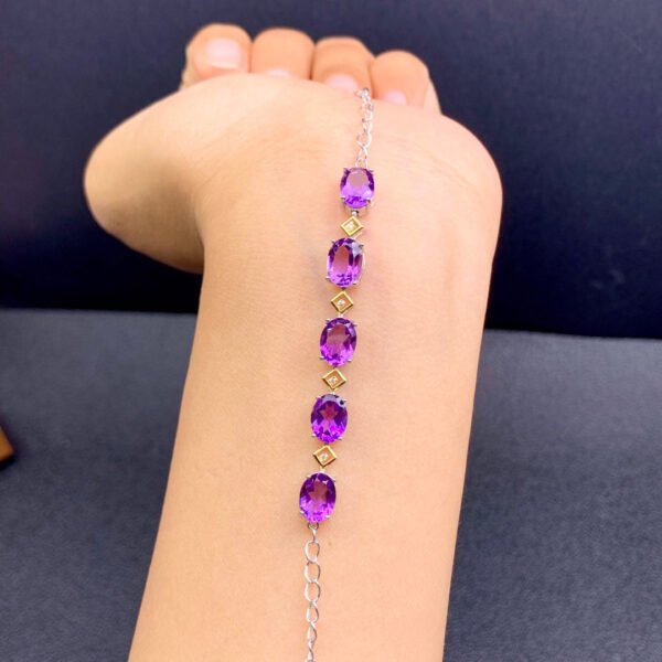 Natural Brazilian amethyst bracelet, main stone 6 * 8     1118180233