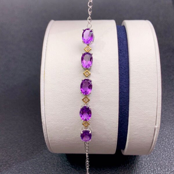 Natural Brazilian amethyst bracelet, main stone 6 * 8     1118180233