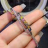 Natural Sri Lankan unburned colored sapphire bracelet, with a main stone size of 3mm round1118425166
