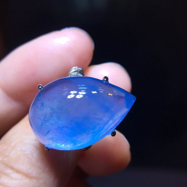 Natural Sea Blue Treasure Ring, Specification: 22.7/15.3mm1118218499